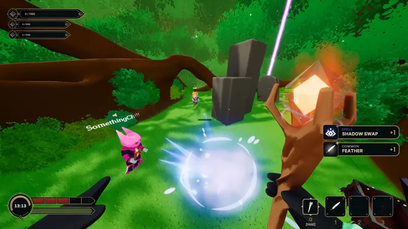 A spell hitting another player
