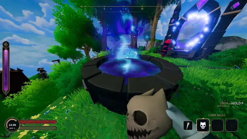 Feeding a glowing haul into the Arcwell to fill the day's Arcana quota.